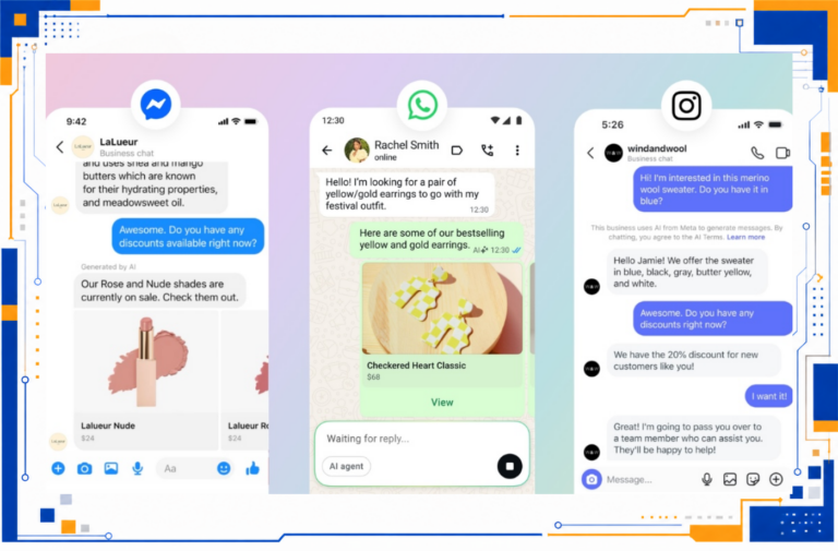 Meta lance des agents IA pour répondre aux clients sur WhatsApp, Messenger et Instagram