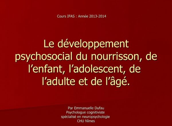 le devellopement psycho social de l'enfant